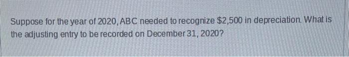 accounts. Suppose on July 1, 2020, ABC paid $3,600 for a one-year