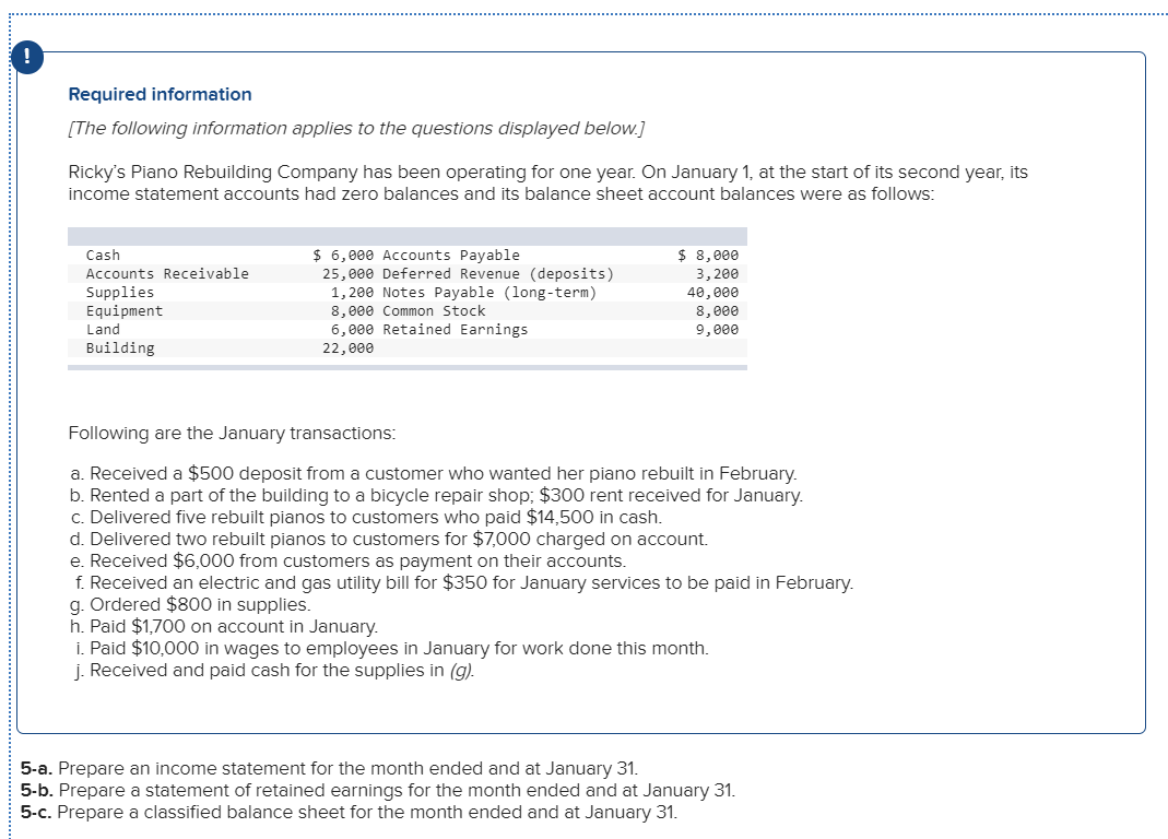  Please help me with req 5C Required information [The following information