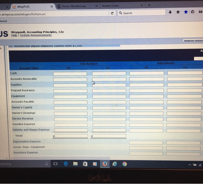 folowing transactions were completed. uly 1 Anya invested $20,100 cash in the
