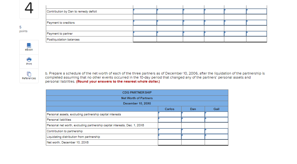 Gail Partnership has decided to liquidate as of December 1, 20X6. A