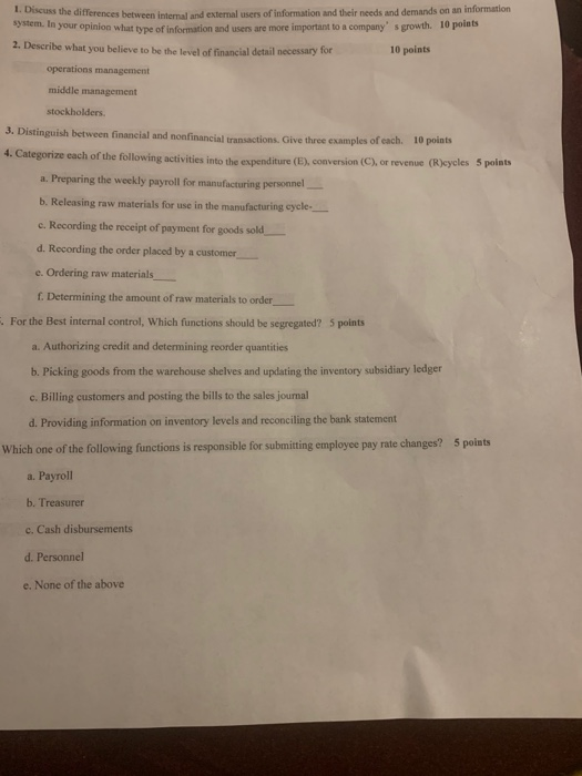 before the due date 7. Which of the following is not a