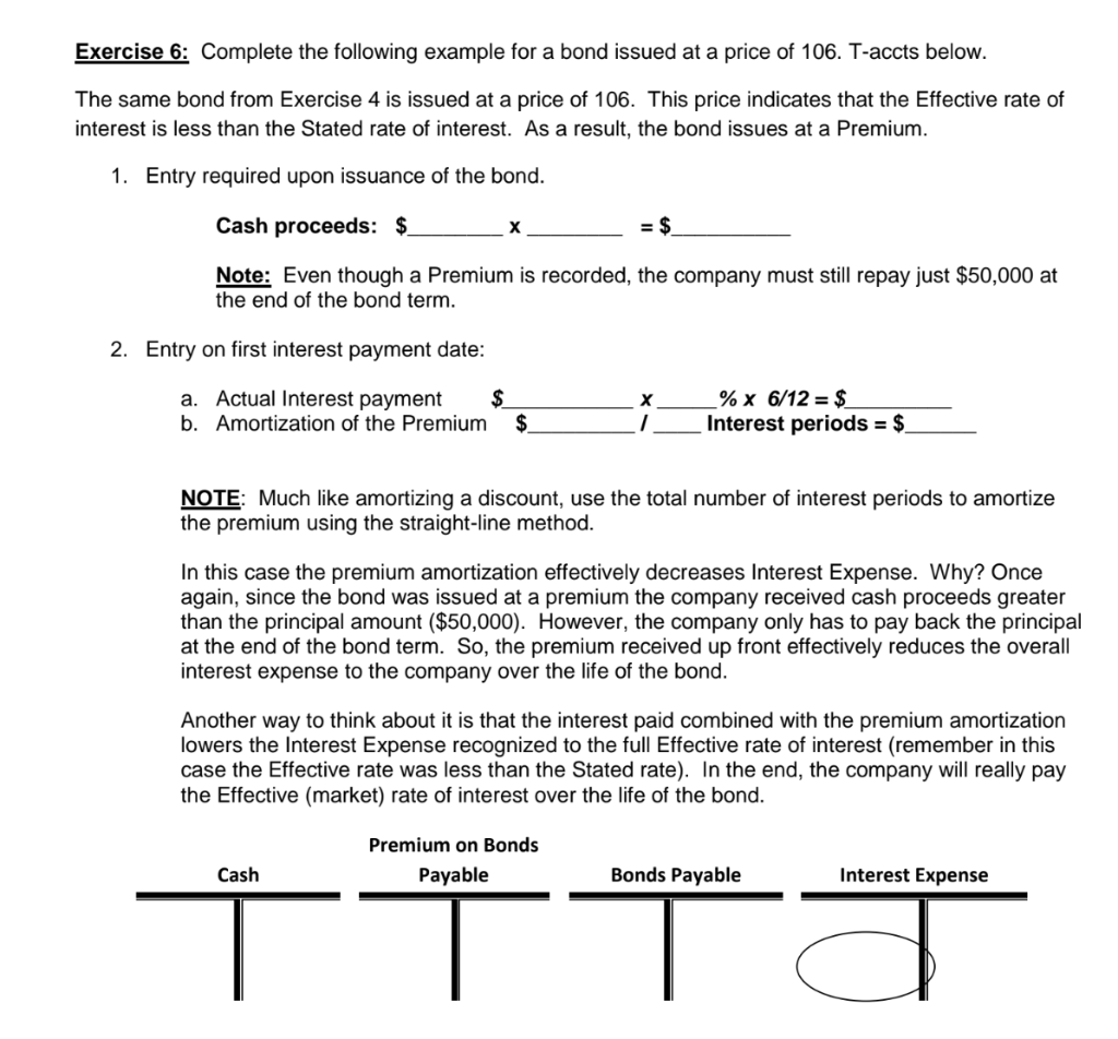 Please complete the following exercises/examples. Exercise 6: Complete the following example for