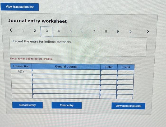creaits. Journal entry worksheet \begin{tabular}{ll|l|} 1 & 4 & 4 \\ Record