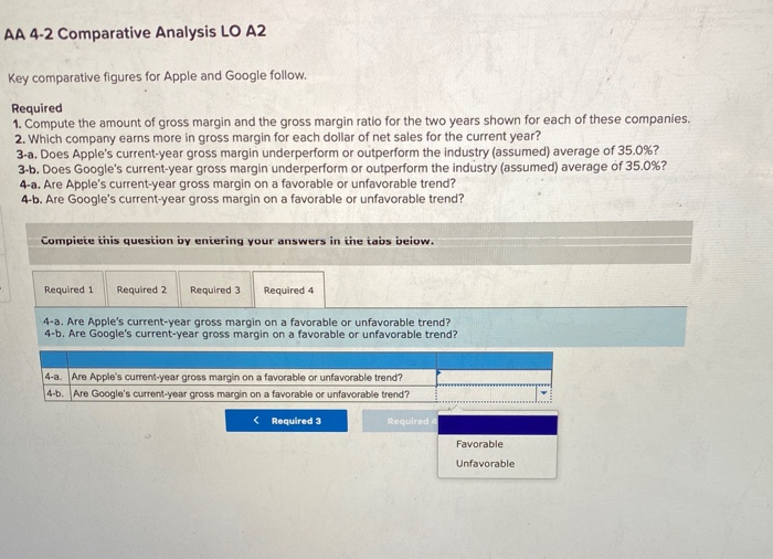 these companies. 2. Which company earns more in gross margin for each