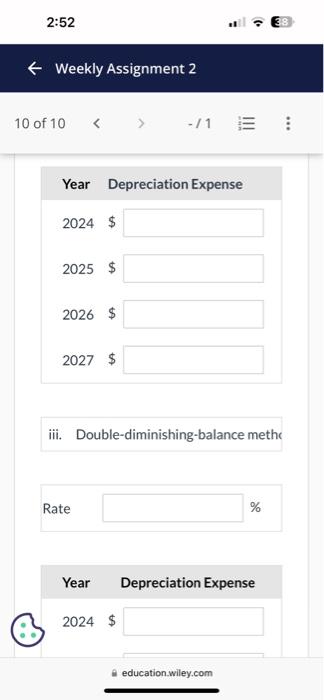 to have a useful life of four years and a residual value
