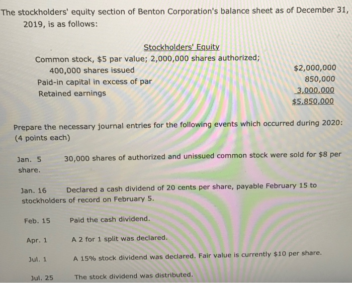 how do you solve this please show work thank you The stockholders'