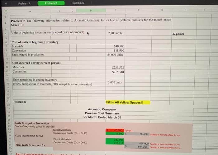  Problem A Problem Problem D A C D H Problem B