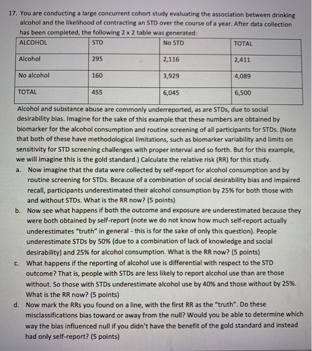  need help with b-d 17. You are conducting a large concurrent