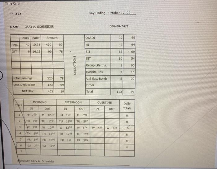 course, unless instructed otherwise, calculate hourly rates and overtime rates a follows: