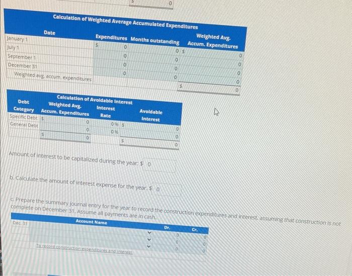 for its own use. Weld capitalizes interest on an annual basis. The