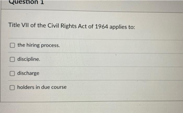 (check all that apply) making an accommodation that would constitute an "undue