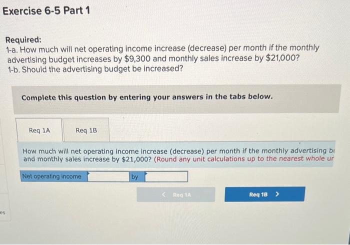 Price, and Volume [LO6-4] [The following information applies to the questions displayed