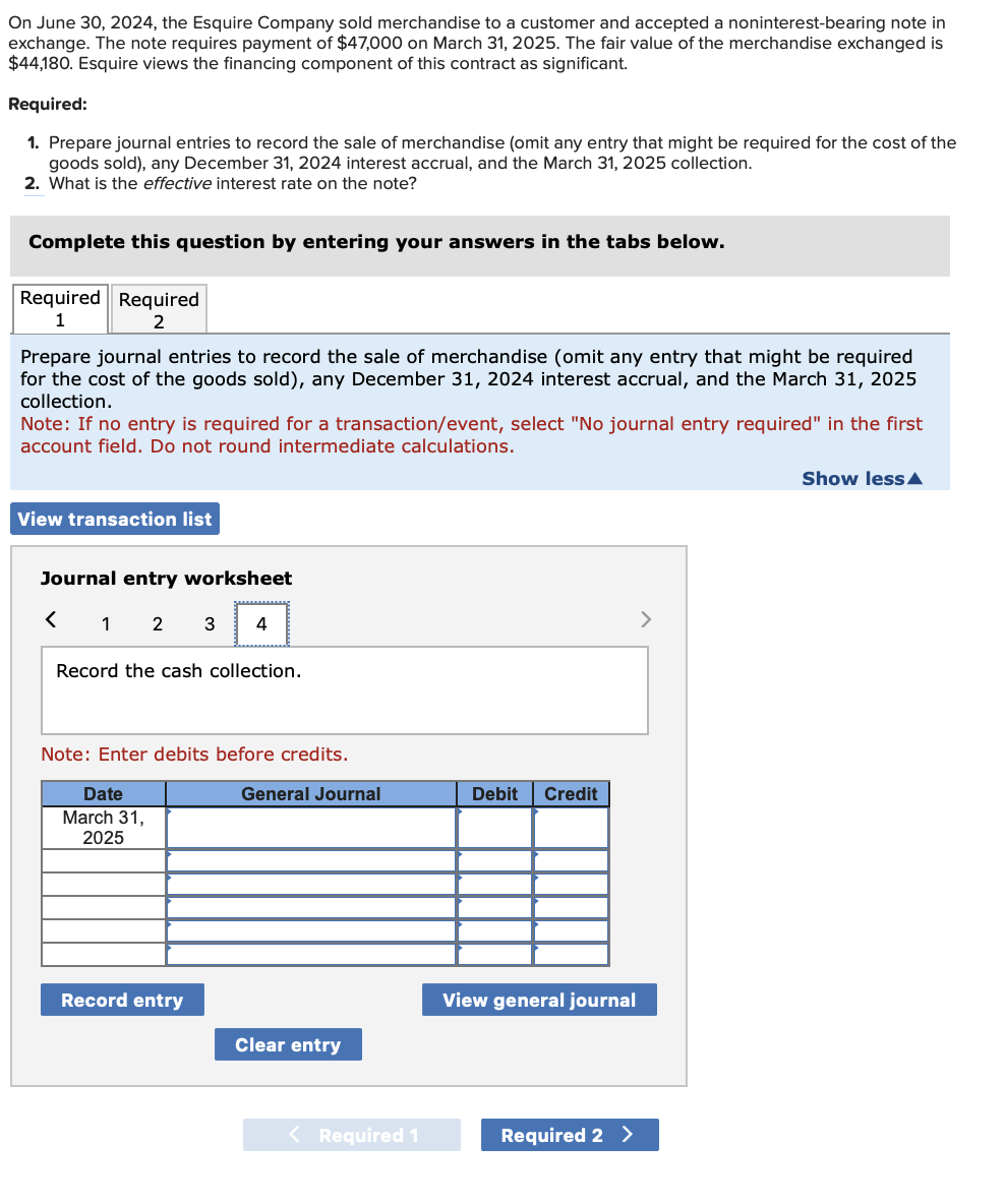 2025. The fair value of the merchandise exchanged is $44,180. Esquire views