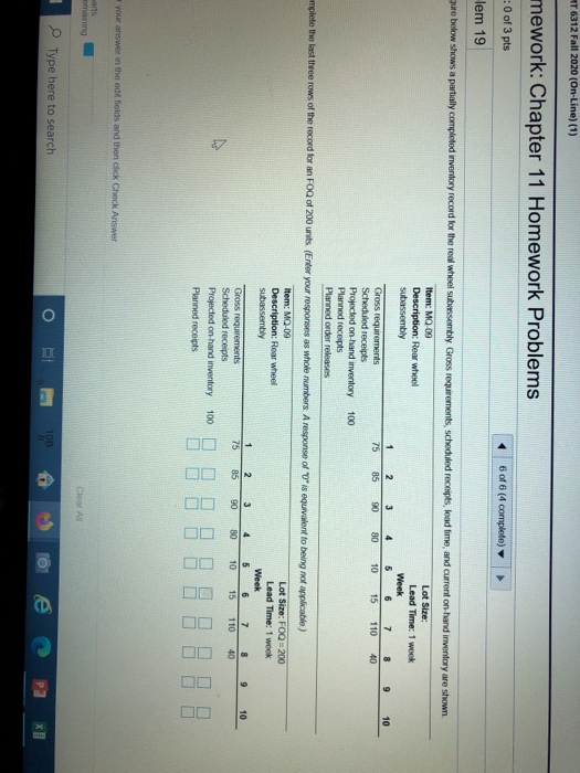  IT 6312 Fall 2020 (On-Line) (1) mework: Chapter 11 Homework Problems
