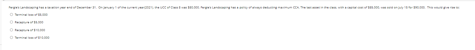 has decreased in value at a quicker rate than the CCA prescribed