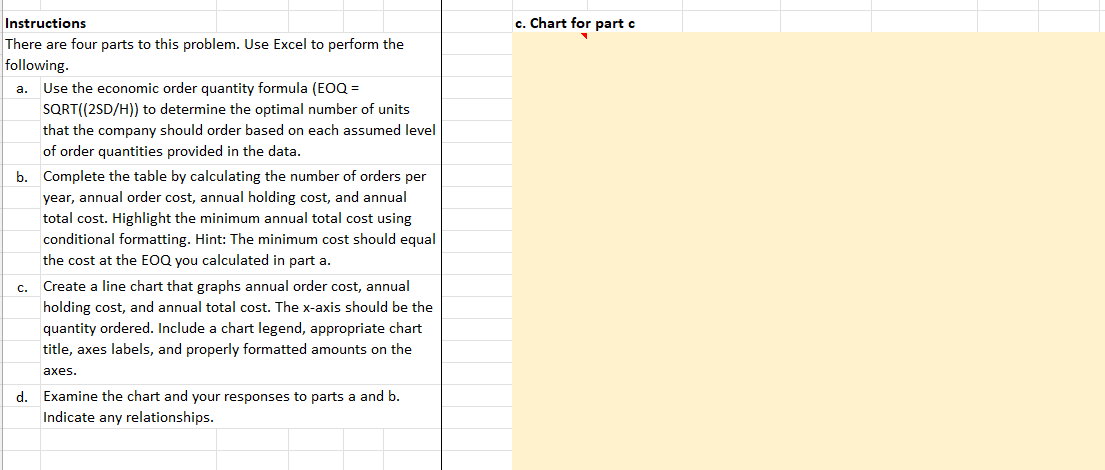 2250 FOR ANNUAL DEMAND UNITS Instructions c. Chart for part c