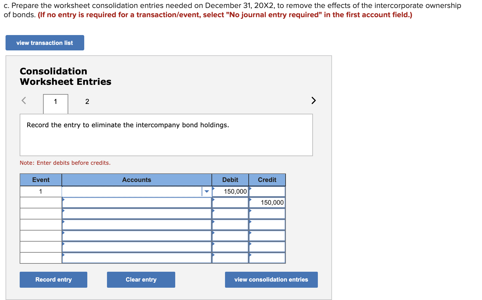 entries needed on December 31, 20X2, to remove the effects of the