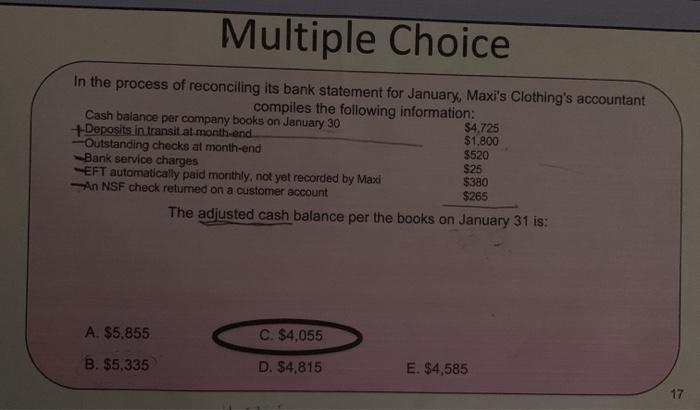  could some one possibly do a bank balance adjustment and a