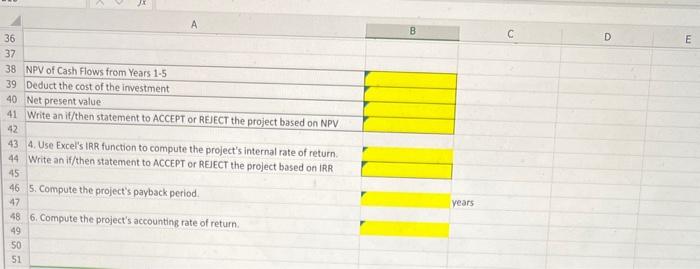 \hline 3 & & & \\ \hline 4 & Required investment in