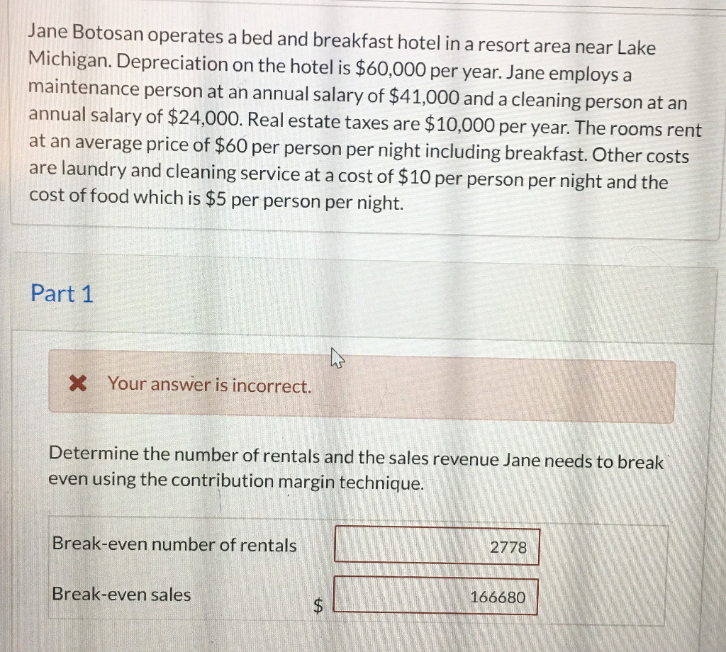 Jane Botosan operates a bed and breakfast hotel in a resort