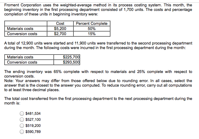 listed below: 2 3 The cost per equivalent unit for materials for