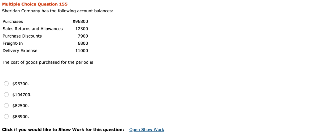 each of the following, determine the missing amounts. Ending Inventory Beginning Goods