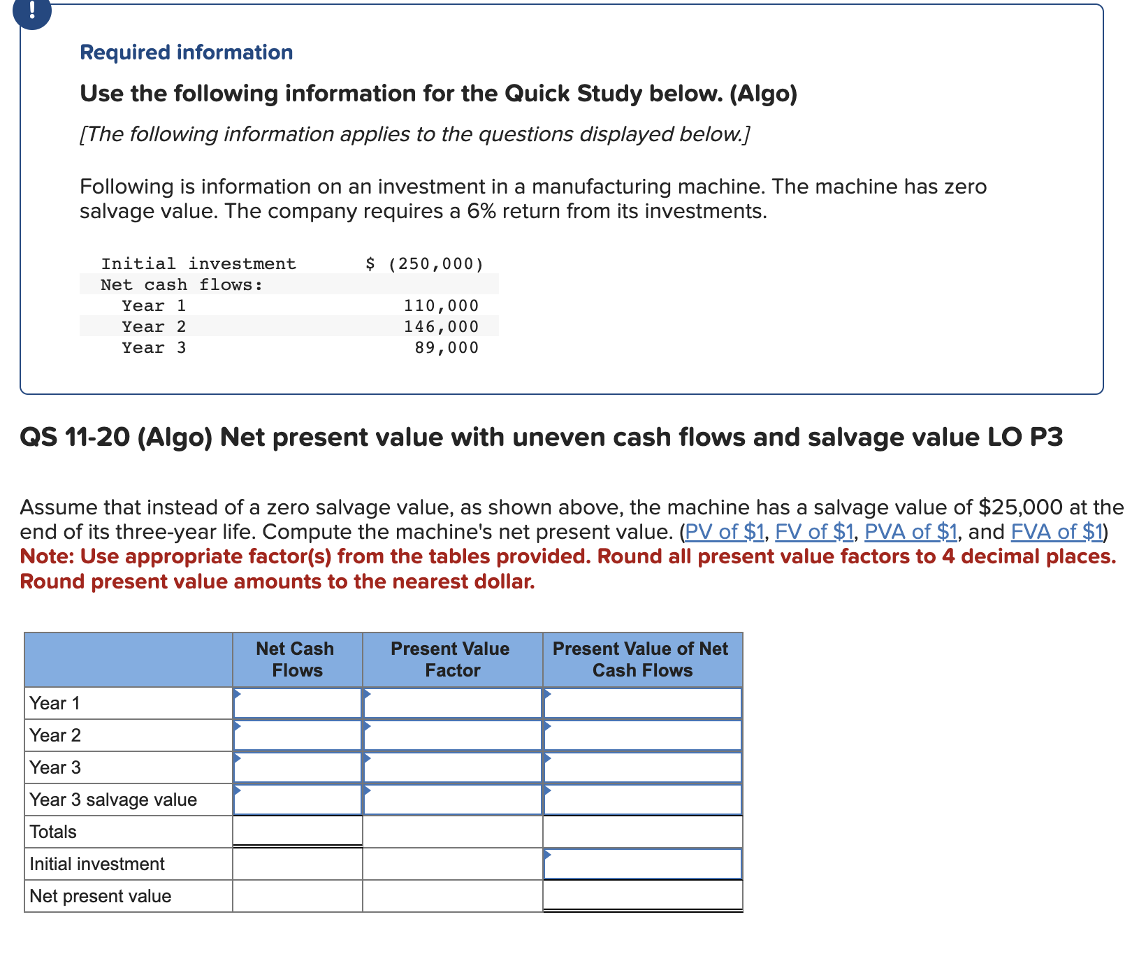 (Algo) [The following information applies to the questions displayed below.] Following is