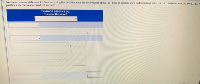 1,800 Rent Expense 1,300 Equipment 10,000 Gasoline Expense 250 Notes Payable 8,900