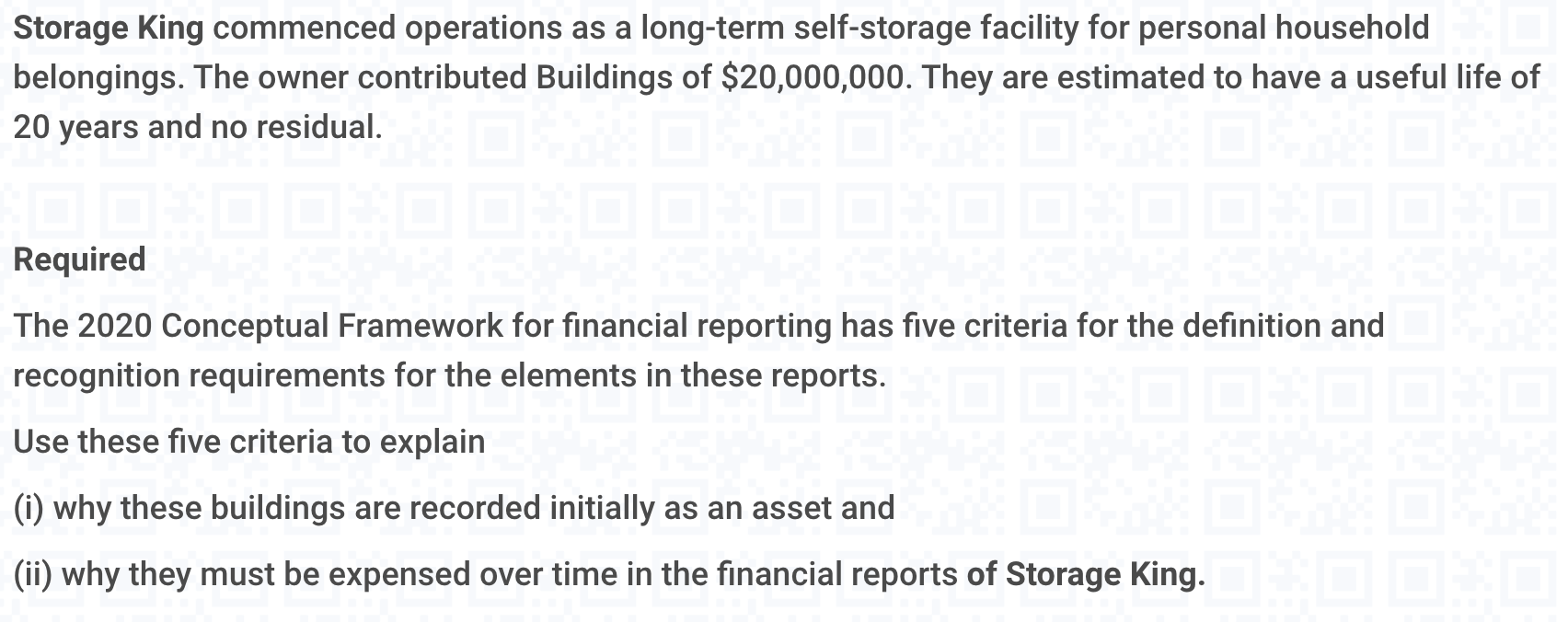 Just answer (ii). please. Storage King commenced operations as a long-term self-storage