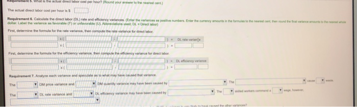 of 10,260 yards of direct material (fabric) purchased Actual yards of direct