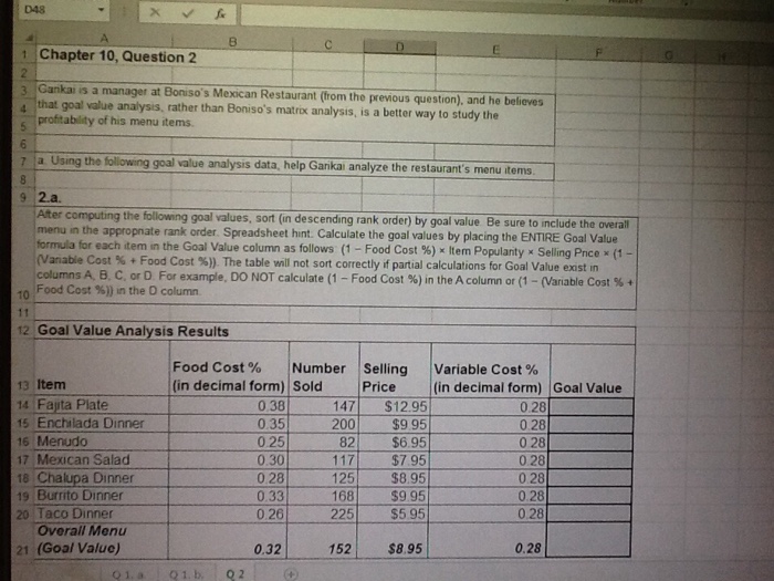  1 Chapter 10, Question 2 3 Garikai is a manager at