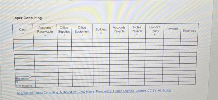  what is the net worth? Lopez Consulting Assignment Lopez Consulting Authored