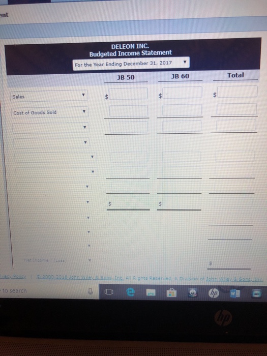 |CALCULATOR FULL SCREEN PRINTER VERSION Problem 9-2A (Part Level Submission) Deleon Inc.