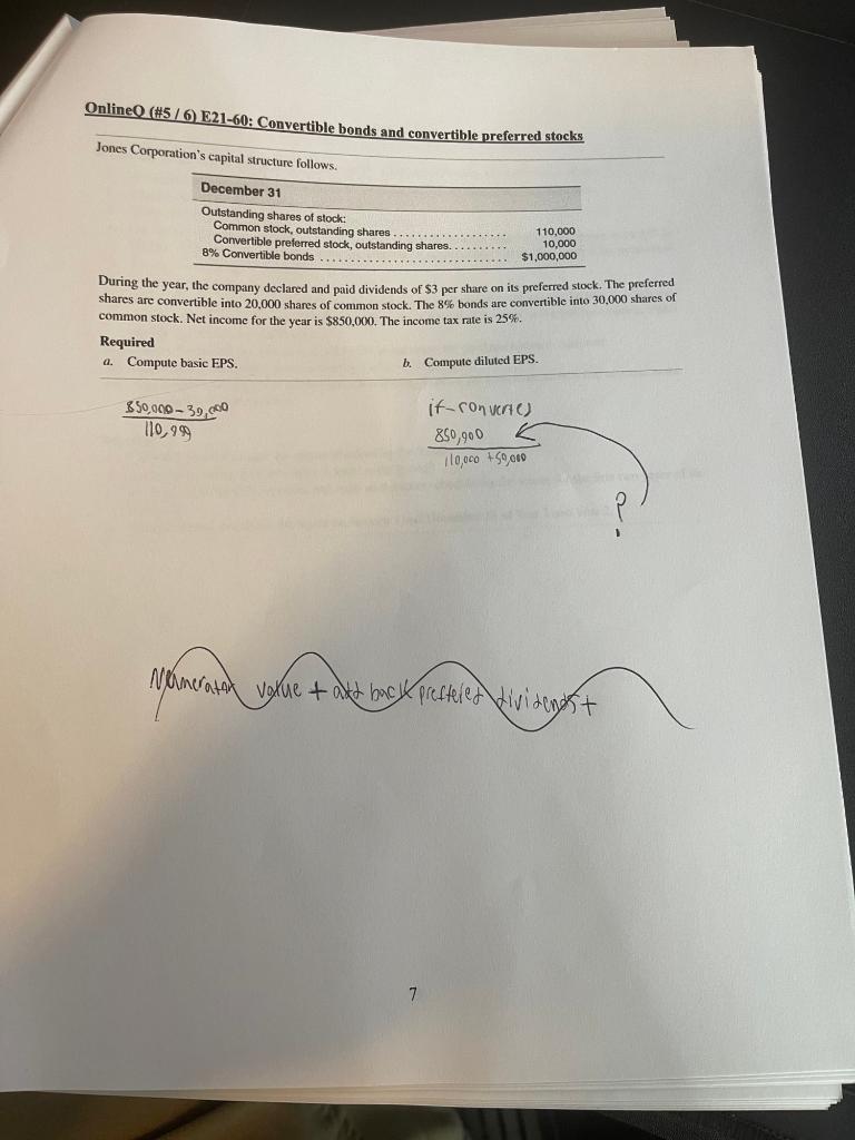 I am trying to compute Diluted EPS under the "if-converted" method, which