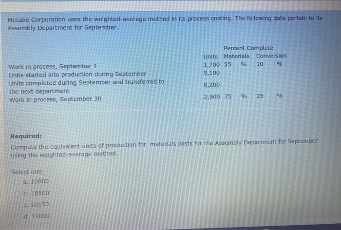 The following data pertain to its Materials Preparation Department for November. Units