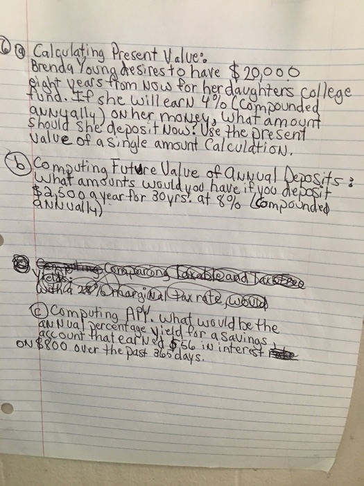  Please show steps. Thanks. D @ Calculating Present Value. Brenda Young