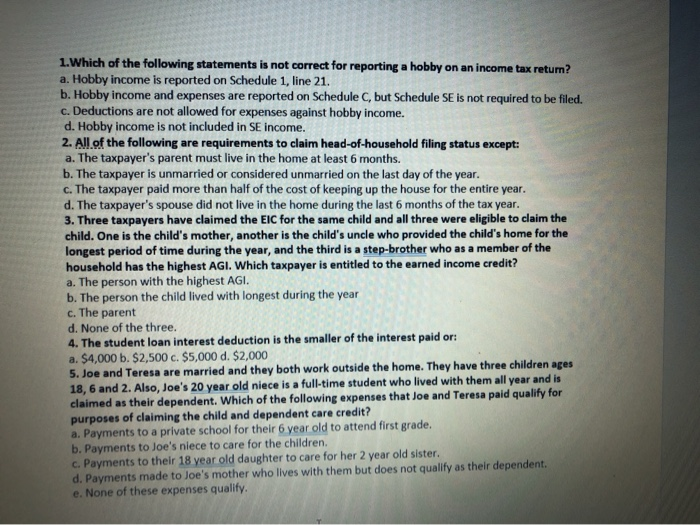  please help me answer each question and explain why if possible