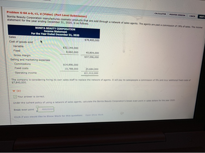  CALCULATOR PROINTER VERSION NEXTA Problem 6-6A a-b, ci, d (Video) (Part