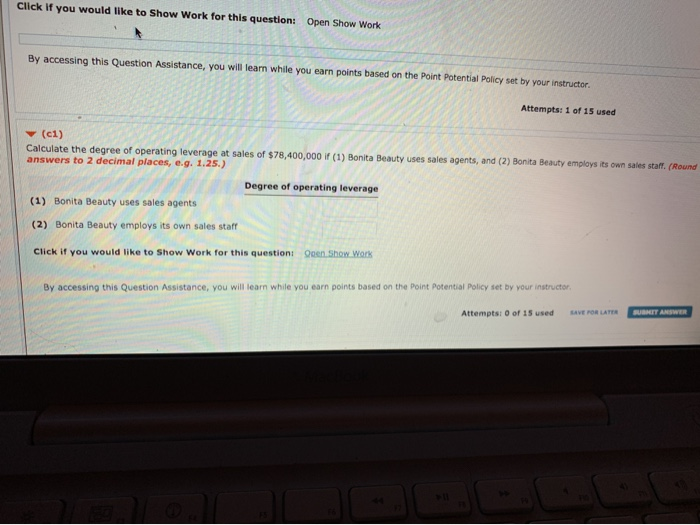 Level Submission) Bonita Beauty Corporation manufactures cosmetic products that are sold through