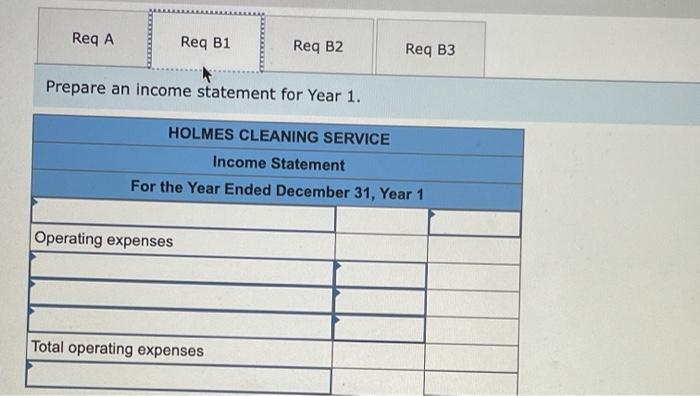 Service began operation on January 1 Year 1. The company experlenced the