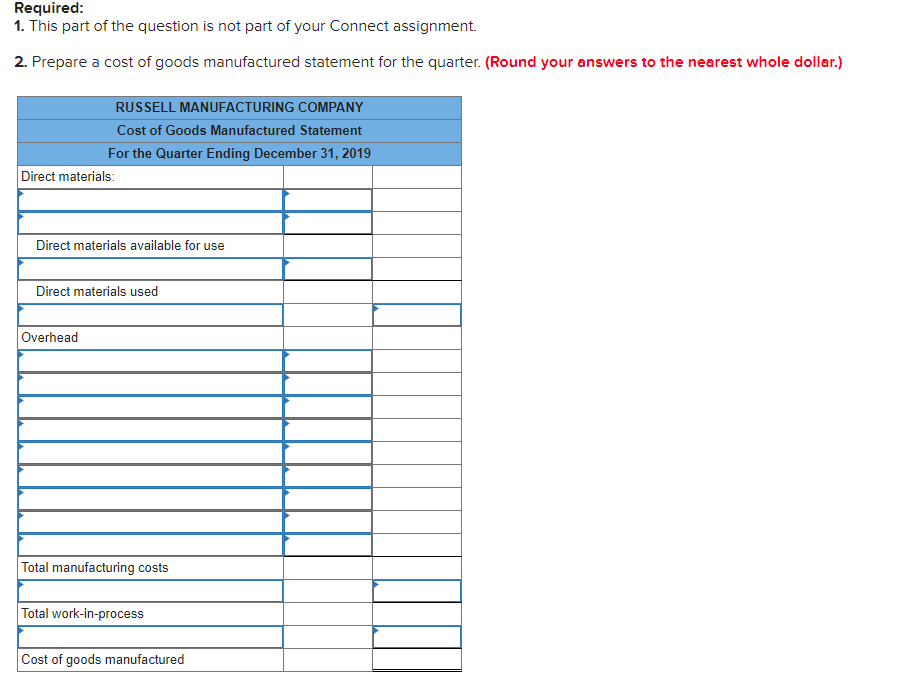Margaret Rosenthal, accountant for Russell Manufacturing Company, prepared the following income statement