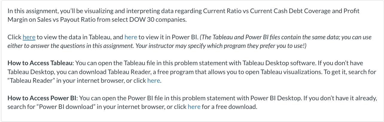 In this assignment, you'll be visualizing and interpreting data regarding Current