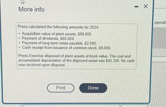 time heninninn with the rach flnuse from nneratinn artivitias. Liabilities Current Liabilities: