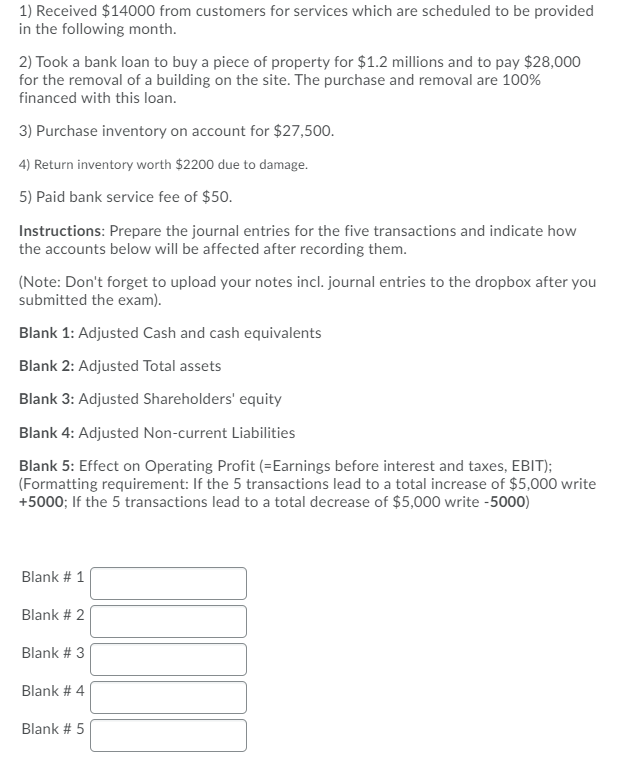 the internal audit, you noticed that some of the transactions were not