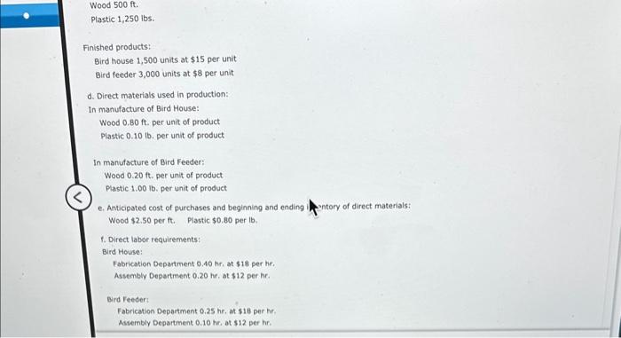 director of Birding Homes \& Feeders Inc, with the assistance of the