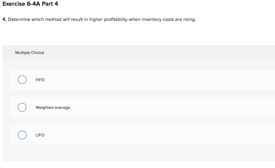 sells 445 units of inventory for $69 each. Required: 1. Using FIFO,