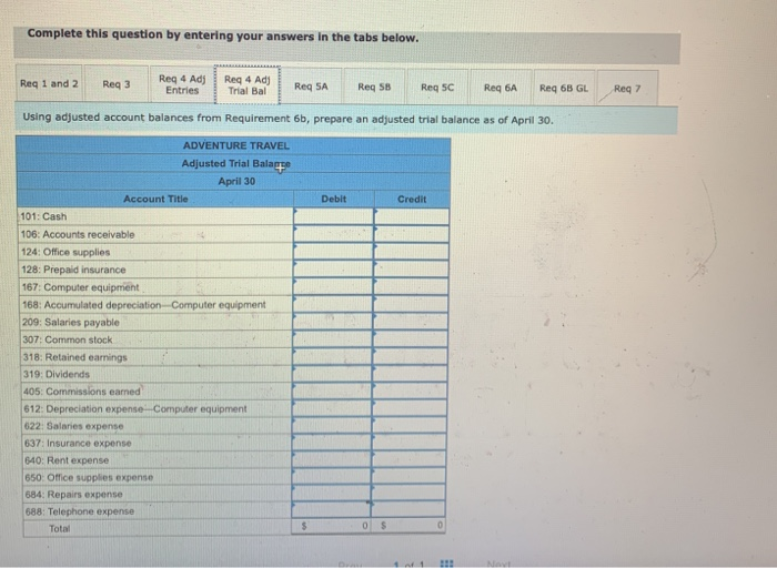 travel agency, Adventure Travel. The following transactions occurred during the company's first
