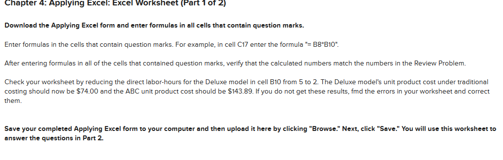  Chapter 4: Applying Excel: Excel Worksheet (Part 1 of 2) Download