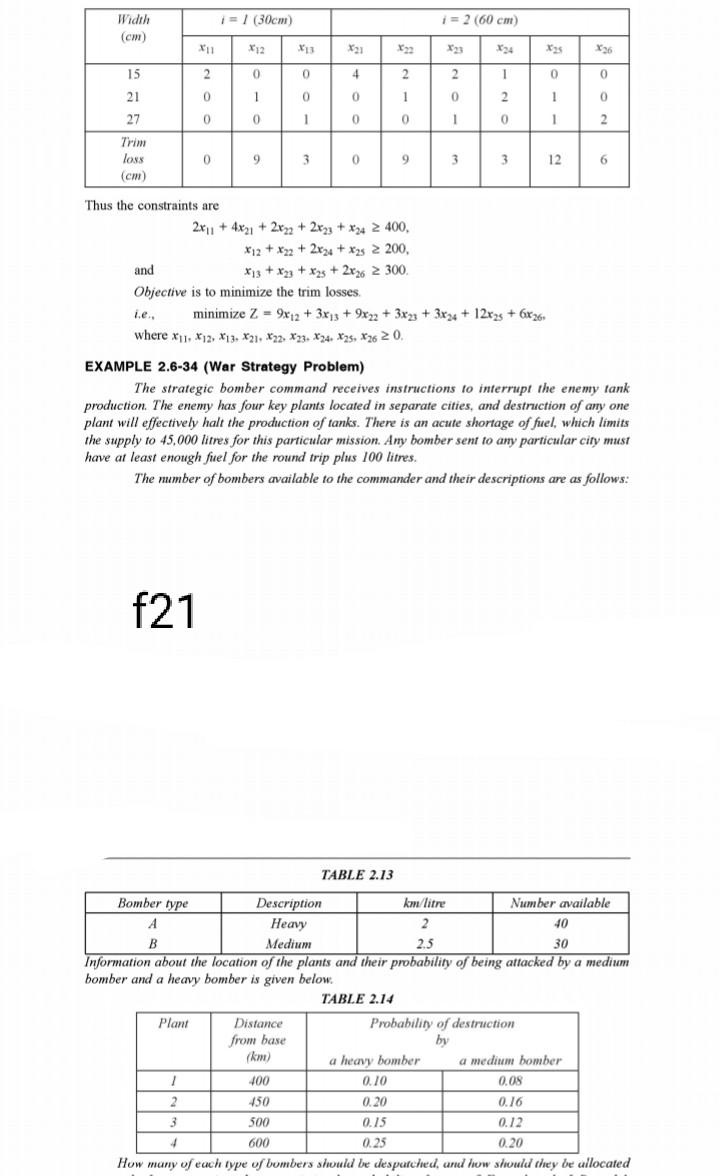i = (30cm) i = 2(60 cm) Width (cm) X11 21