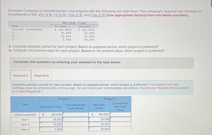  please answer required A and required B i gave all the